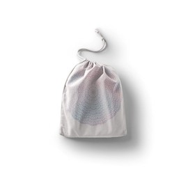 Le Jardin du Lin Printed Cotton Drawstring Bags, Shopping Bag, Cloth Bag, Vegetable Bag, Reusable, Eco-Friendly, Multi-Purpose, Foldable, Size: 12 x 15 cm