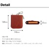 MASACCIO Genuine Leather Memo Pad Holder with Carabiner Memoholder (Brown)