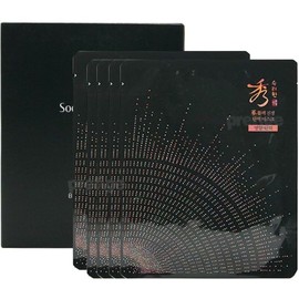 Sulyuhan 수려한 블랙 진생 탄력 마스크팩x5매30211044 Elegant Black Ginseng Elasticity Mask Pack x5 Sheets