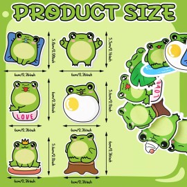 Frog,24 Pads Cute Sticky Notes Kawaii Fun Animal Sticky Notes Pads Bulk Cartoon