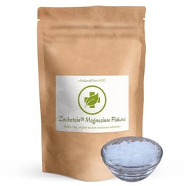 vitalundfitmit100 1 kg Original Zechstein Inside Magnesium Flakes, Flocken aus dem Zechsteinmeer - mit hohem Magnesiumchlorid-Gehalt - zur Herstellung von Magnesium Fu?bad/Vollbad/Magnesium?l