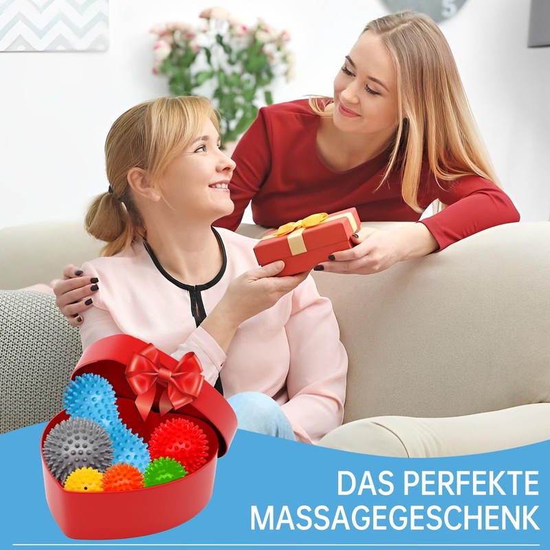 Hedgehog Ball Massage Ball 6-Piece Set, Hedgehog Ball Set with