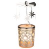 Glass Lantern, Carousel, Stars, 15 cm