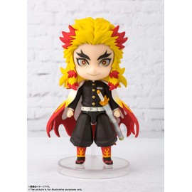 Figuarts Demon Slayer Kyojuro Rengoku Mini Figure, Approx. 3.5 inches (90 mm), PVC/ABS, Painted Action Figure