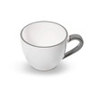 GMUNDNER KERAMIK Teacup Maxima Capacity: 0.4 Litres Grey Rim Crockery