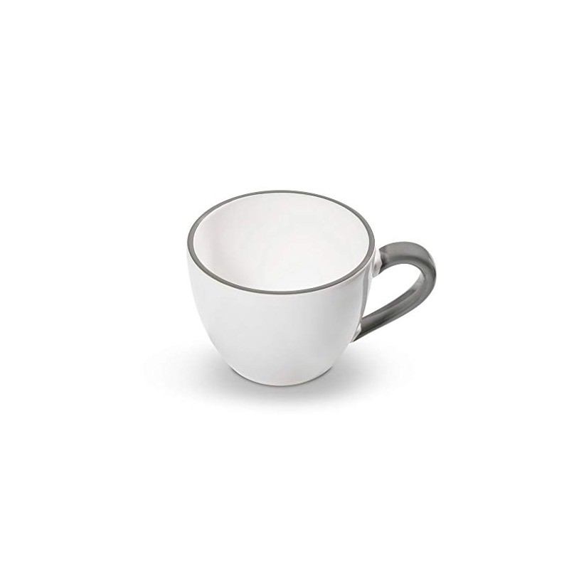 GMUNDNER KERAMIK Teacup Maxima Capacity: 0.4 Litres Grey Rim Crockery