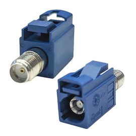 Maswell Fakra C Female to SMA Female Interseries Adapter Blue Universal Compatibility for GPS Multi-Function Antennas Automotive Antenna Signal Adapter