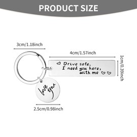 SnugZest Drive Safe Keychain Gift Drive Safe Keyring,New Driver Gift Keyring Congratulations on Passing Your Driving Test Keychain,Drive Safe Gifts for Friends