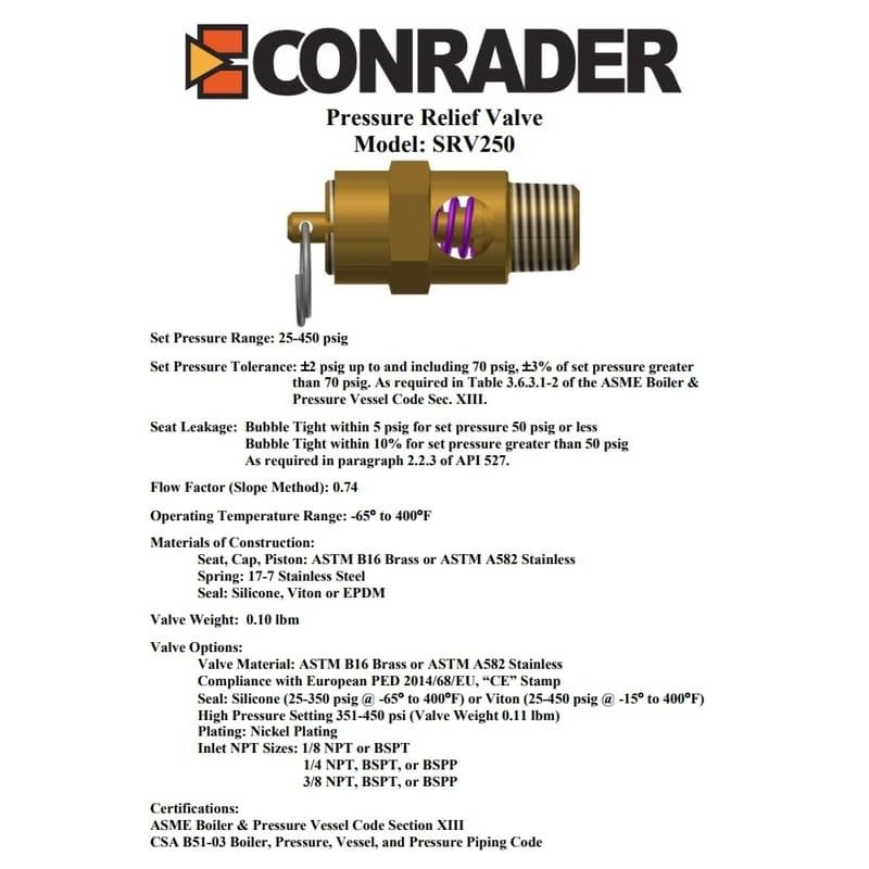 95-125 PSI, Heavy Duty American Made Air Compressor Pressure Switch