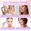 RUIM Nose Hair Trimmer for Women, 4-in-1 Electric Facial Hair