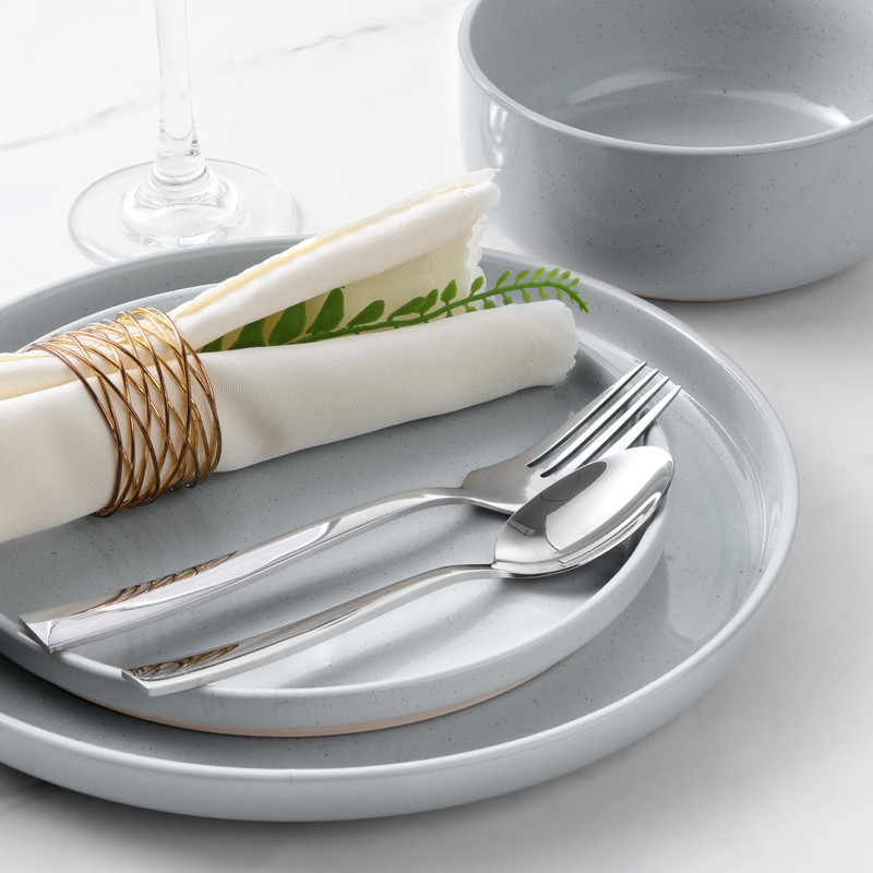 LIANYU Stoneware Dinnerware Sets for 4, 12-Piece Kitchen Dinner Dish