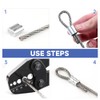 YMYP Wire Rope Crimping Tool, Ferrule Swaging Tool for Aluminum