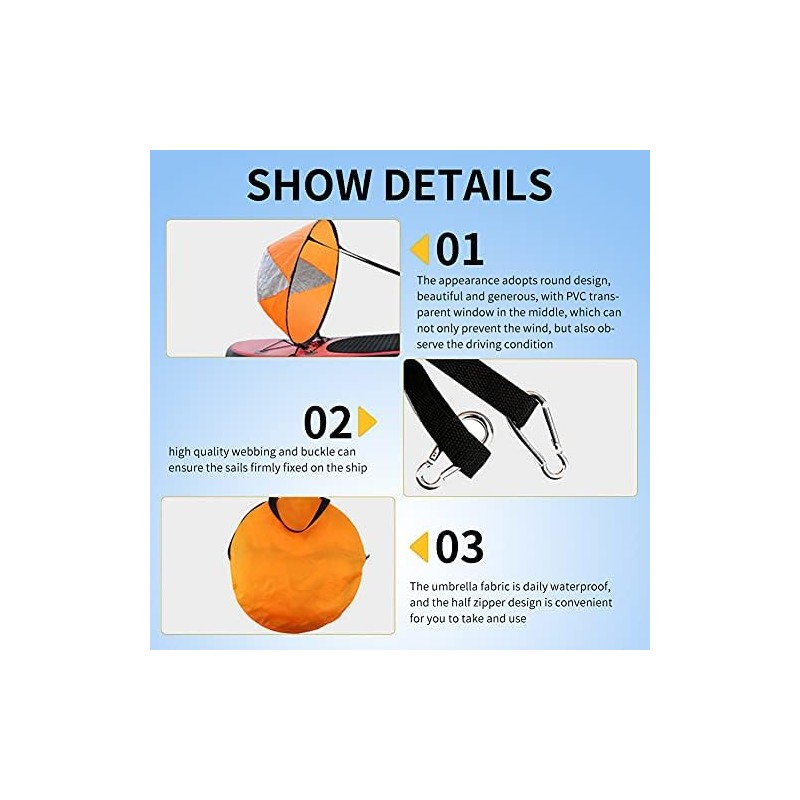 Wind Sail, PVC Foldable Board Wind Sail with Transparent Window