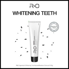 R&O Ageratum Whitening Toothpaste with Bamboo Charcoal, 3.53 oz - Great for Teeth Whitening, Removes Stubborn Stains, Long - Lasting Fresh Breath, Reduces Plaque, Promotes Oral Health