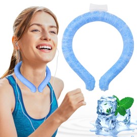 Neck Cooling Tube, Portable Wearable Cooling Neck Wraps Freezes below 64°F, Reusable Ice Ring Body Cooling Products for Indoor Outdoor Sports, Outdoor Workers