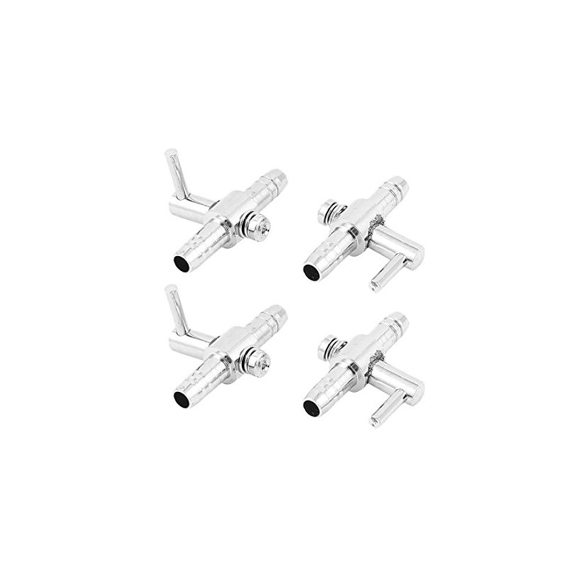 sourcingmap® Aquarium Metal 2 Way 3.3mm Inner Dia Air Line
