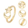 FOMIYES Open Ring Aesthetic Star Moon Ring for Women Statement