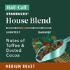 Starbucks Ground Coffee, Medium Roast Coffee, Half-Caff House Blend, 100%