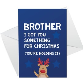 Funny Rude Christmas Card For Brother Offensive Xmas Card For Him From Sister