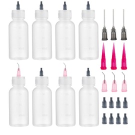 KIGITIK 8 Pcs 30ml Precision Applicator Bottle, Glue Squeeze Bottle, Glue Applicator Bottles, for Paint Quilling Craft and ink