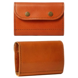 BlissLeather Made in Japan Luxury Coin Catcher, Coin Purse, Coin Case, Large Capacity, Made in Japan, red brown