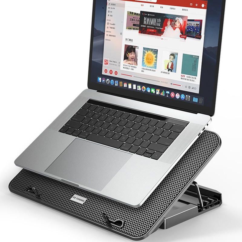 Laptop Cooling Pad Five Level Angle Adjustment Quick Cooling Low