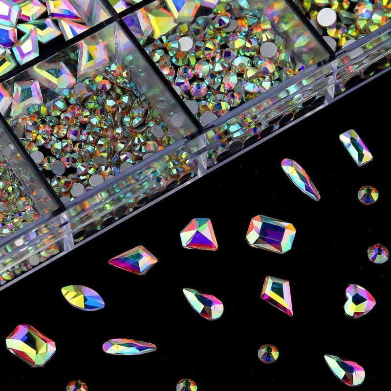 Kit Completo Decoración Uñas, Cristales Strass Artesanales