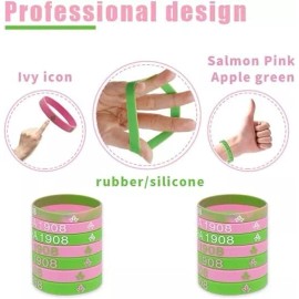 Alpha Kappa Alpha (AKA) Sorority, Inc Silicone Bracelet, New