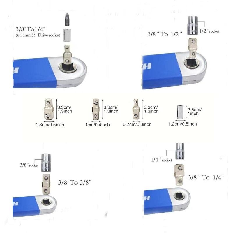 Offset Extension Wrench, Tight Reach Extension Wrench Set, with 1/2",