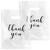 Crtiin 100 Pcs Clear Merchandise Bags Thank You Shopping Bags