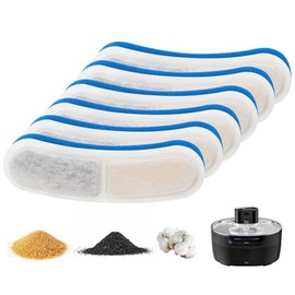 Drepint Cat Fountain Filter, Pack of 12 Replacement Filters for Drinking Fountains, Water Filter, Cat Fountain, Multiple Filtration Filter Drinking Fountain for Stainless Steel Cats Drinking Fountain