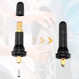 luxlead 5 PCS TPMS 20008 Tire Valve Stem Set, Rubber Snap-in Tubeless Tire Valve Stems Fit for 0.453 inch Rim Holes on Vehicle Tires