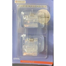 RedTagTown Nail Free Single Hang Curtain Rod Holder Bracket Window Frame Decor Clear NEW