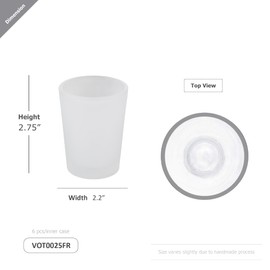 WGV Frosted Tea Light Votive Candle Holder 2.2x2.75, Tiny Utility Cylinder Glass Vase, Small Planter Terrarium for Home Accent Decor, 1 Pc