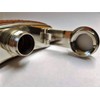 Stainless Steel Hip Flask with Union Jack Brown Leather Cover,