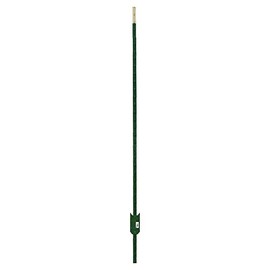Everbilt 1-3/4 in. x 3-1/2 in. x 5 ft. Green Steel Fence T-Post with Anchor Plate 901174EB