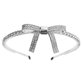 Teensery 1 Piece Alloy Rhinestone Headband Sparkly Crystal Bow Hair Band Hair Hoop Headwear Hair Accessories for Women and Girls