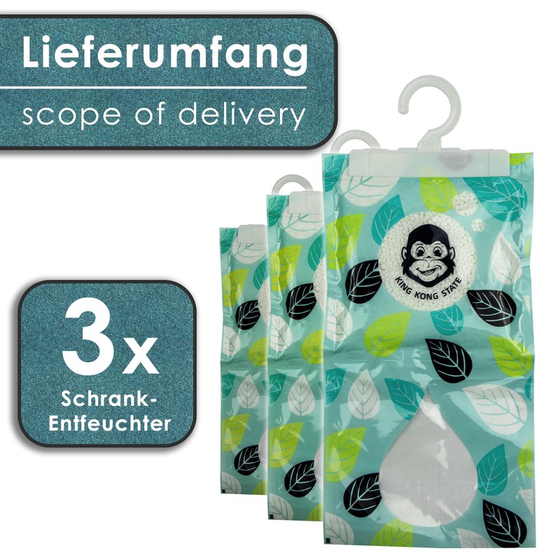 KING KONG STATE Wardrobe Dehumidifier, Pack of 3, Dehumidifier for