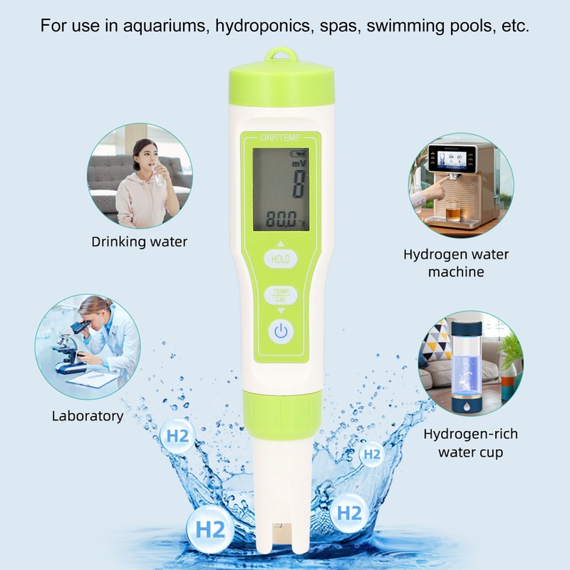 Digital ORP Meter Auto Calibration High Accuracy Clear Display Portable