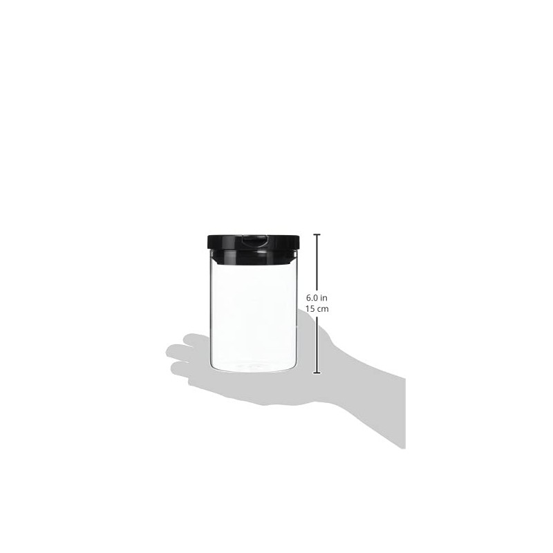 HARIO MCN-200B Coffee Canister, M, Black