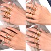 Ubjuliwa 82pcs Gold Knuckle Rings for Women Stackable Mid Finger