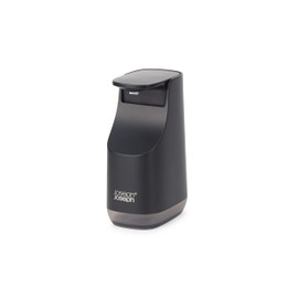 Joseph Joseph Bathroom Slim, Compact Soap Dispenser, Easy-Push Pump Head, Non Drip Nozzle, Fill-Level Window, Refillable, Matt Black
