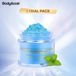 BodyAccel Tooth Powder Natural Whitening Pearl Probiotic Oral