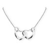 Sterling Silver Interlocking Hearts Necklace for Women, Wife, Girlfriend -
