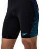 Speedo Men's Tech Panel Jammer, Black/Cobalt Pop, 34