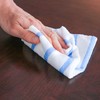 VIKING Bulk Edgeless Microfiber Cleaning Cloths, White and Blue Stripe,