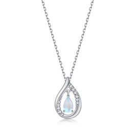 Free Bird Women's Ruby Necklace, Popular, 925 Silver, "Tears of Stars" July Birthstone, Pendant, Swinging Accessory, Hypoallergenic to Metal, 18-55 Years Old Women, Jewelry Birthday Gift, Wedding