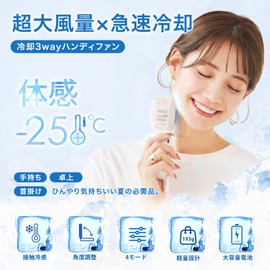 CICIBELLA Handy Fan Cooling Plate [3-Way Specifications, Instant Cooling Sensation, 90° Angle Adjustment] Fan, Handy Cooling Fan, Portable Fan, Lightweight, Powerful Fan, Type-C Charging, 4-Level Air Flow Adjustment, Foldable, Handheld Fan, Carabiner Included, Heat Protection, Convenient to Carry, Office, Sports