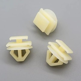 VVO Fasteners- White Plastic Side Body Moulding Strip Trim Clips for Peugeot 106, 306, (Pack of 10)