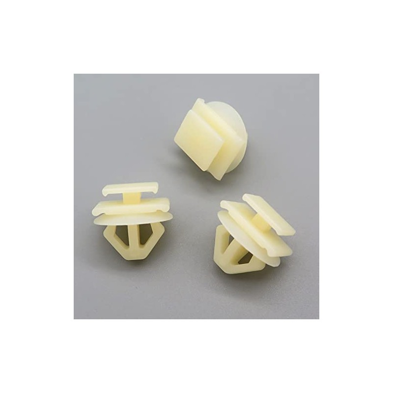 VVO Fasteners- White Plastic Side Body Moulding Strip Trim Clips